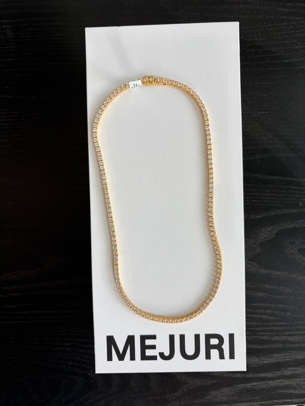 Diamond Tennis Necklace. Mejuri 18K Gold + Lab Grown Diamonds